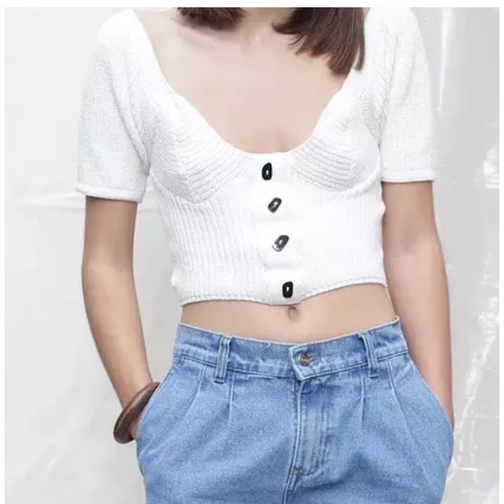 Tach Clothing  Melinda Knit Crop Top Size S NWT